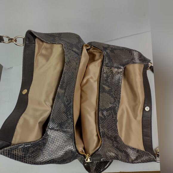 COACH Madison Phoebe Large Shoulder Embossed Snakeskin Hobo Bag Purse Handbag - Picture 8 of 16